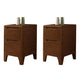 Solid Wood Night Table Contemporary Bed Nightstand for Bedroom Nut-Brown 2 Piece Set Clearhalo 'Bedroom Furniture' 'furn' 'furn_night_stand' 'Furniture' 'night_stand' 'Nightstands' 7808415