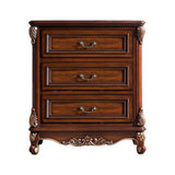 Tradizionale cassetta della camera da letto del torace in legno con 3 cassetti