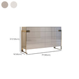 Coffre de rangement horizontal en bois glamour avec 8 tiroirs pour chambre à coucher
