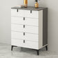 Modern White Wood Storage Chest with Soft-Close Drawers for Home