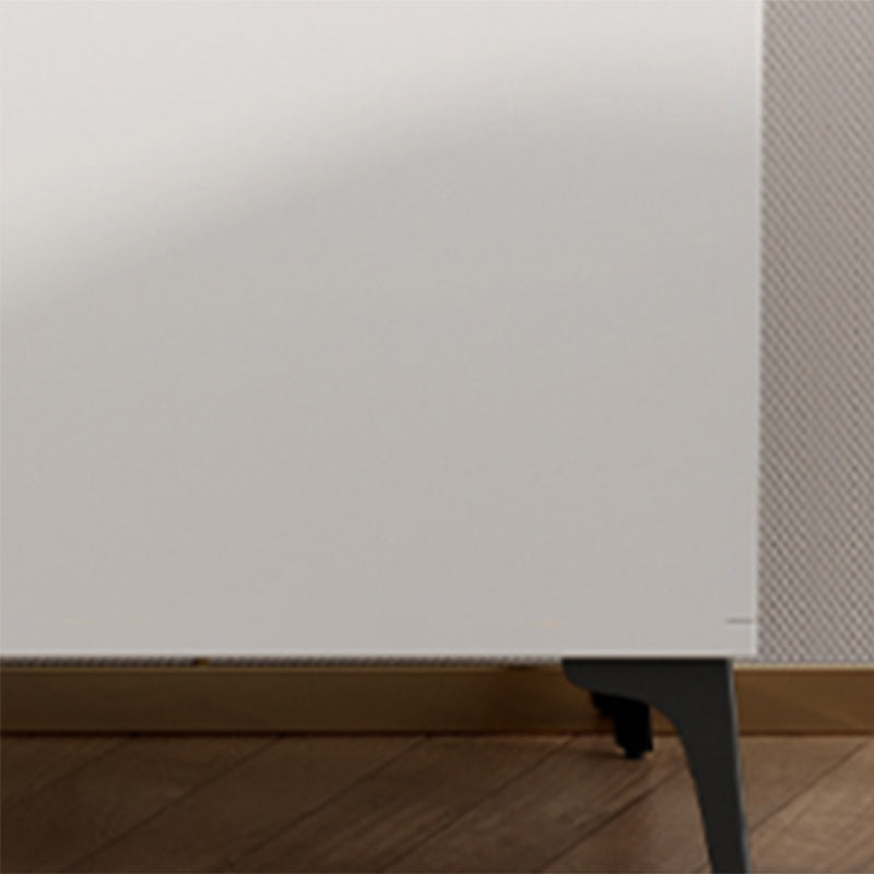 Modern White Wood Storage Chest with Soft-Close Drawers for Home