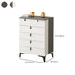 Modern White Wood Storage Chest with Soft-Close Drawers for Home