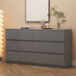 Modern Horizontal Storage Chest with 6 Soft-Close Drawers for Home