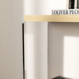 Contemporary Ash Console Accent Table with 2 Shelves for Hall