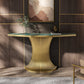 Glam Green Console Accent Table with Stainless Steel Bracket for Hall