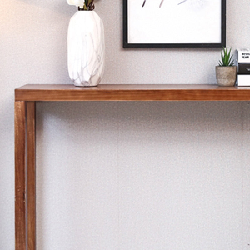 Mesa de consola de sofá de pino contemporáneo con estante rectangular para Hall
