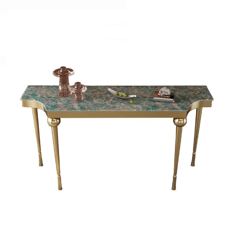 Glam Free Form End Table with Stainless Steel Bracket for Hall