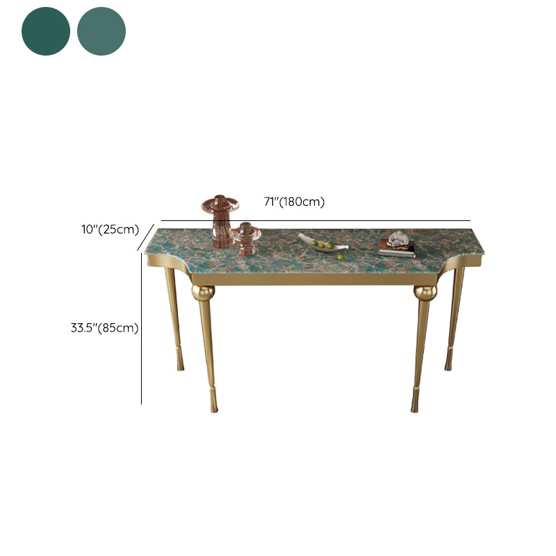 Glam Free Form End Table with Stainless Steel Bracket for Hall