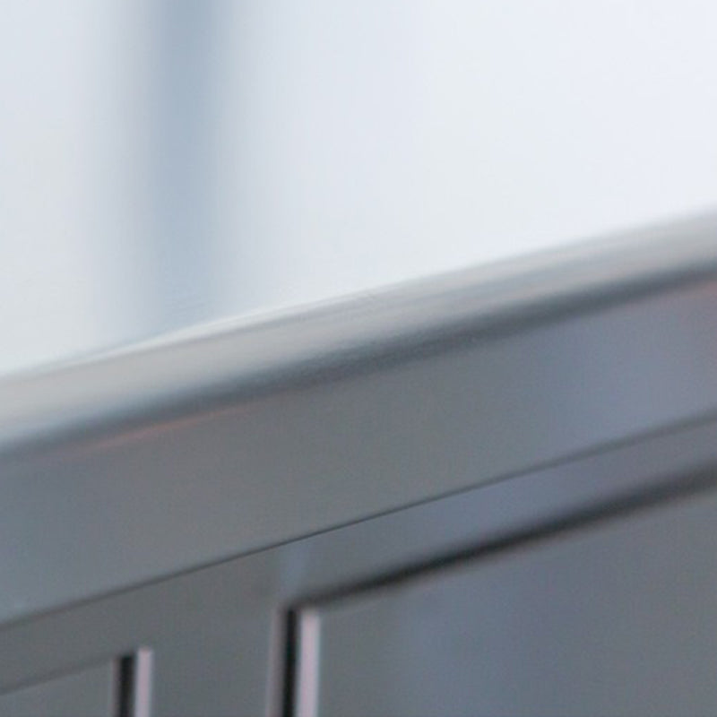 Rectangular Shaped Silver Office Desk with 3/5 Drawers for Office Clearhalo 'furn' 'furn_office_desk' 'Furniture' 'Office Desks' 'Office Furniture' 'office_desk' 7808705