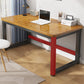 Table d'ordinateur portable de bureau de forme rectangulaire en bois brun avec 2 lames