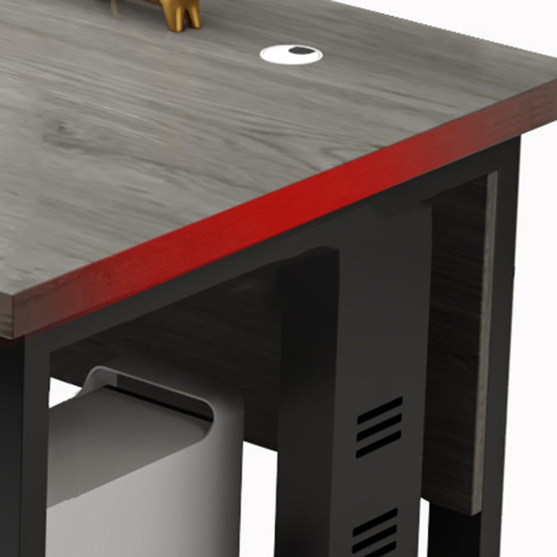 Modern Style Rectangular Shaped Office Writing Desk Wood in Brown Clearhalo 'furn' 'furn_office_desk' 'Furniture' 'Office Desks' 'Office Furniture' 'office_desk' 7808776