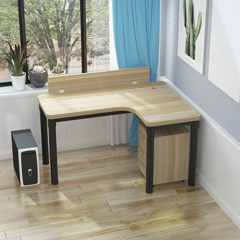 Industrial Office Desk Manufactured Wood L-Shape Writing Desk (Cabinet not Included) Right Hand Return Clearhalo 'furn' 'furn_office_desk' 'Furniture' 'Office Desks' 'Office Furniture' 'office_desk' 7808816