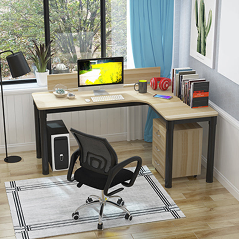 Industrial Office Desk Manufactured Wood L-Shape Writing Desk (Cabinet not Included) 63"L x 39.4"W x 29.5"H Right Hand Return Clearhalo 'furn' 'furn_office_desk' 'Furniture' 'Office Desks' 'Office Furniture' 'office_desk' 7808818