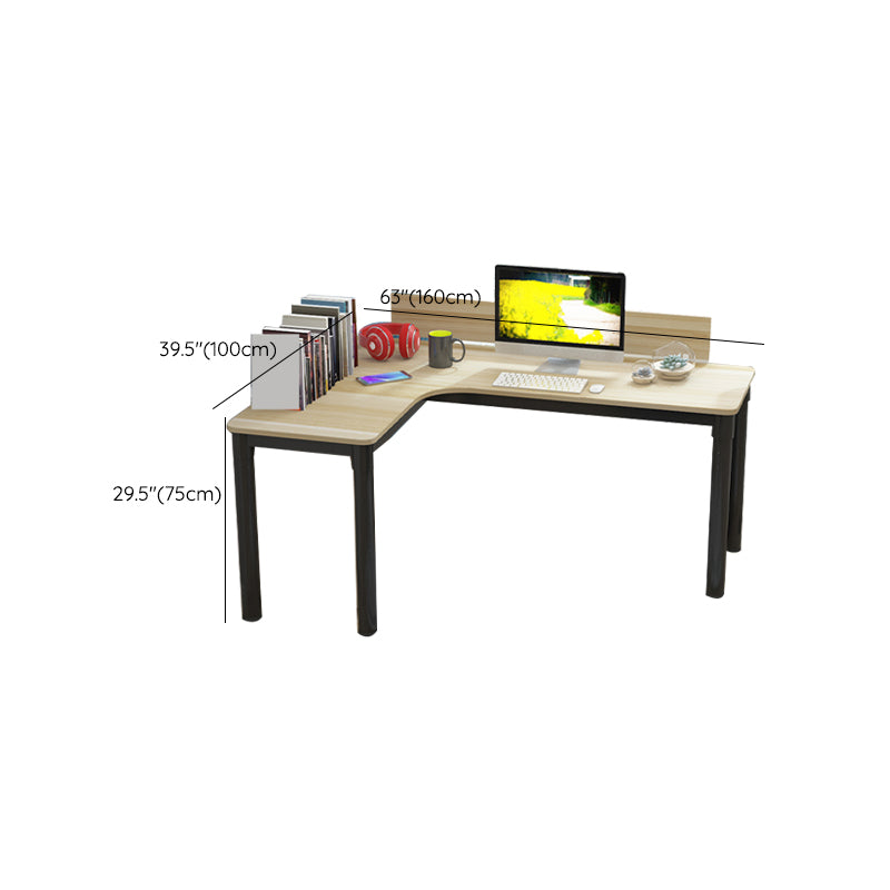 Industrial Office Desk Manufactured Wood L-Shape Writing Desk (Cabinet not Included) Clearhalo 'furn' 'furn_office_desk' 'Furniture' 'Office Desks' 'Office Furniture' 'office_desk' 7808834