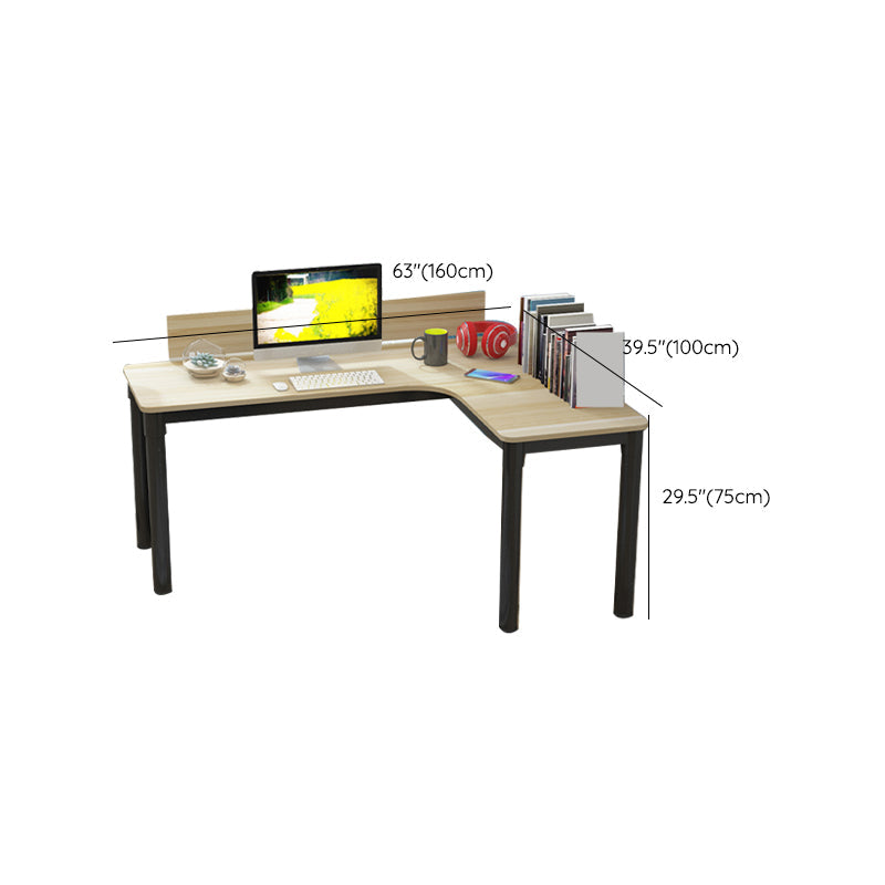 Industrial Office Desk Manufactured Wood L-Shape Writing Desk (Cabinet not Included) Clearhalo 'furn' 'furn_office_desk' 'Furniture' 'Office Desks' 'Office Furniture' 'office_desk' 7808835