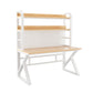 Contemporary Dormitory Writing Desk Sled Base Office Desk with Storage Shelves Clearhalo 'furn' 'furn_office_desk' 'Furniture' 'Office Desks' 'Office Furniture' 'office_desk' 7808899