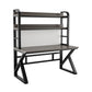 Contemporary Dormitory Writing Desk Sled Base Office Desk with Storage Shelves Black Gray Clearhalo 'furn' 'furn_office_desk' 'Furniture' 'Office Desks' 'Office Furniture' 'office_desk' 7808908