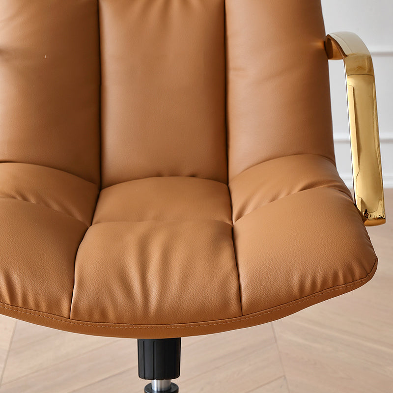 モダンレザーオフィスチェア調整可能なシート高さ固定腕付き腕