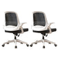 Modern Style Office Chair Adjustable Seat Height with Wheels White-Black 2 Piece Set Latex Clearhalo 'furn' 'furn_office_chair' 'Furniture' 'Office Chairs' 'Office Furniture' 'office_chair' 7808932