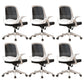 Modern Style Office Chair Adjustable Seat Height with Wheels White-Black 6 Piece Set Latex Clearhalo 'furn' 'furn_office_chair' 'Furniture' 'Office Chairs' 'Office Furniture' 'office_chair' 7808936