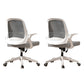 Modern Style Office Chair Adjustable Seat Height with Wheels White-Gray 2 Piece Set Latex Clearhalo 'furn' 'furn_office_chair' 'Furniture' 'Office Chairs' 'Office Furniture' 'office_chair' 7808943