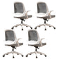 Modern Style Office Chair Adjustable Seat Height with Wheels White-Gray 4 Piece Set Latex Clearhalo 'furn' 'furn_office_chair' 'Furniture' 'Office Chairs' 'Office Furniture' 'office_chair' 7808945