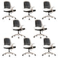 Modern Style Office Chair Adjustable Seat Height with Wheels White-Black 8 Piece Set Sponge Clearhalo 'furn' 'furn_office_chair' 'Furniture' 'Office Chairs' 'Office Furniture' 'office_chair' 7808959