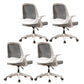 Modern Style Office Chair Adjustable Seat Height with Wheels White-Gray 4 Piece Set Sponge Clearhalo 'furn' 'furn_office_chair' 'Furniture' 'Office Chairs' 'Office Furniture' 'office_chair' 7808962