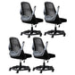 Modern Style Office Chair Adjustable Seat Height with Wheels Black-Black 4 Piece Set Sponge Clearhalo 'furn' 'furn_office_chair' 'Furniture' 'Office Chairs' 'Office Furniture' 'office_chair' 7808972