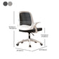 Modern Style Office Chair Adjustable Seat Height with Wheels Clearhalo 'furn' 'furn_office_chair' 'Furniture' 'Office Chairs' 'Office Furniture' 'office_chair' 7808975