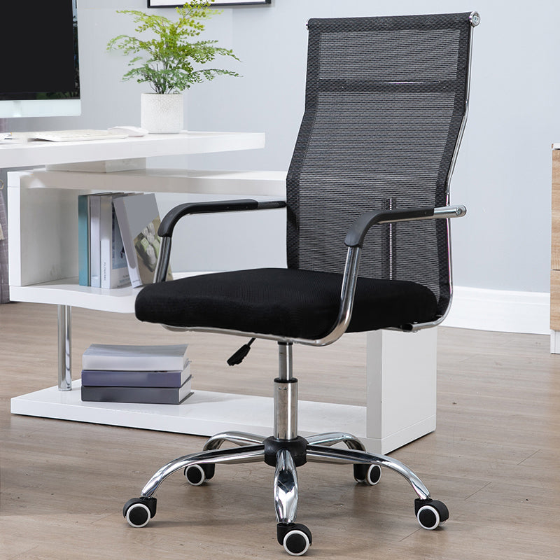 Chaise de bureau moderne Slide, hauteur de siège réglable, bras fixes avec roulettes