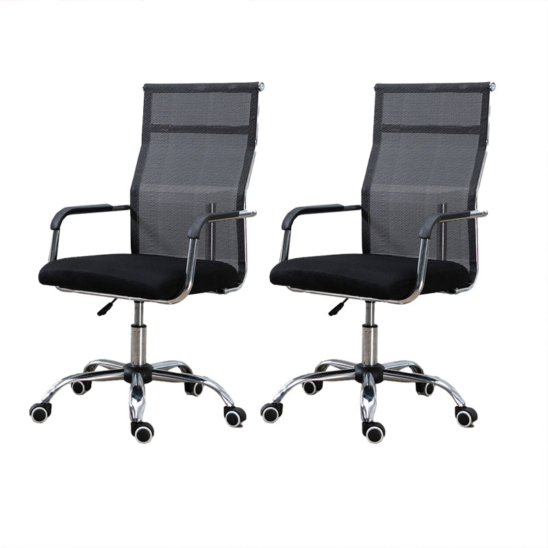 スライドモダンオフィスチェア調整可能なシートの高さ固定腕が車輪付き