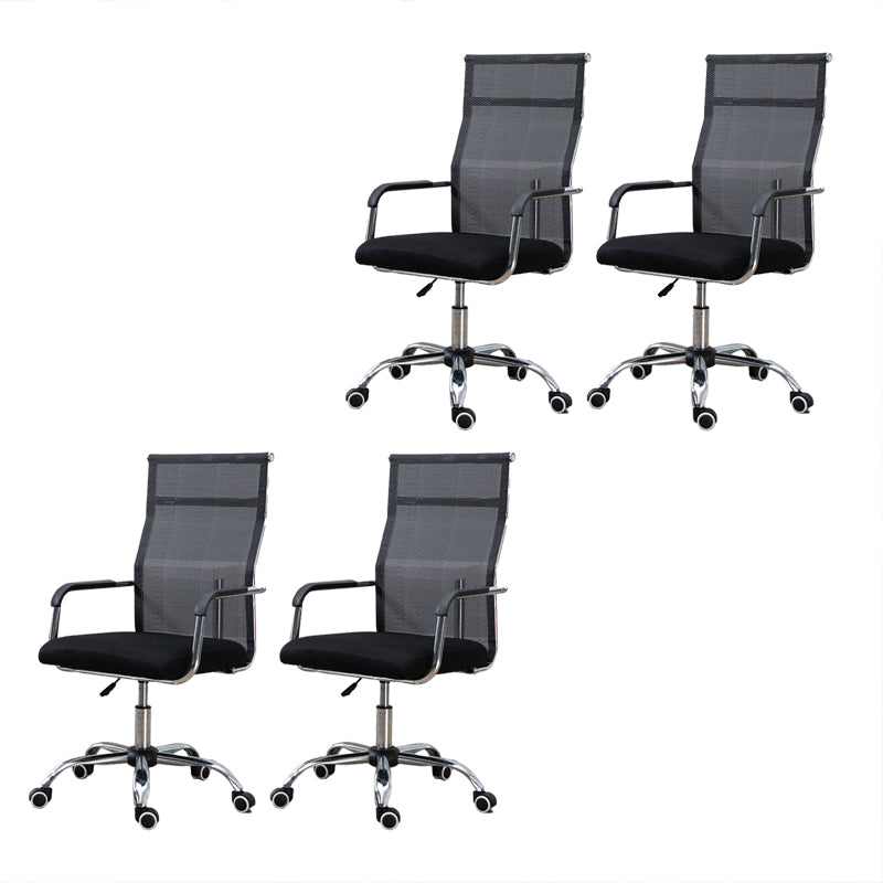 スライドモダンオフィスチェア調整可能なシートの高さ固定腕が車輪付き