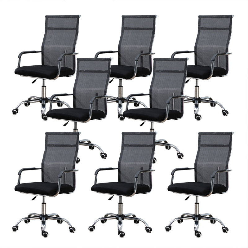 Chaise de bureau moderne Slide, hauteur de siège réglable, bras fixes avec roulettes