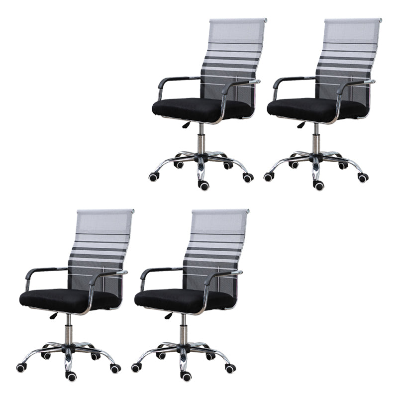 Chaise de bureau moderne Slide, hauteur de siège réglable, bras fixes avec roulettes