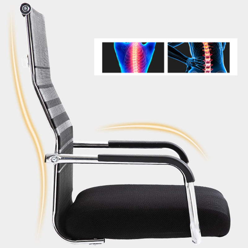 Schuif moderne bureaustoel verstelbare stoelhoogte vaste armen met wielen