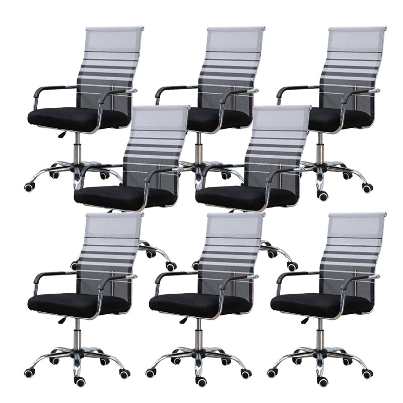 スライドモダンオフィスチェア調整可能なシートの高さ固定腕が車輪付き