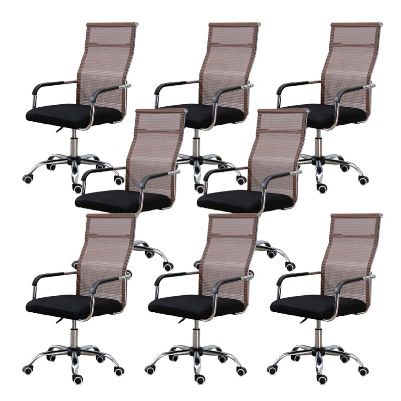 Chaise de bureau moderne Slide, hauteur de siège réglable, bras fixes avec roulettes