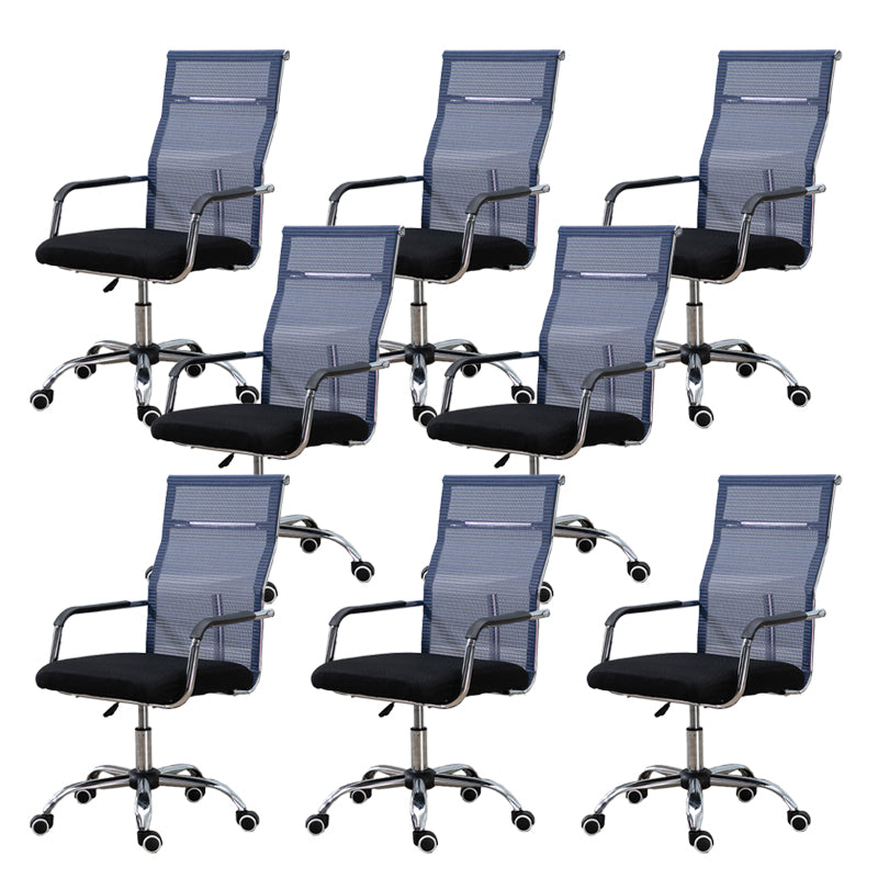 スライドモダンオフィスチェア調整可能なシートの高さ固定腕が車輪付き