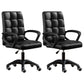 Modern Slide Office Chair Adjustable Seat Height with Wheels Black 2 Piece Set Clearhalo 'furn' 'furn_office_chair' 'Furniture' 'Office Chairs' 'Office Furniture' 'office_chair' 7809041