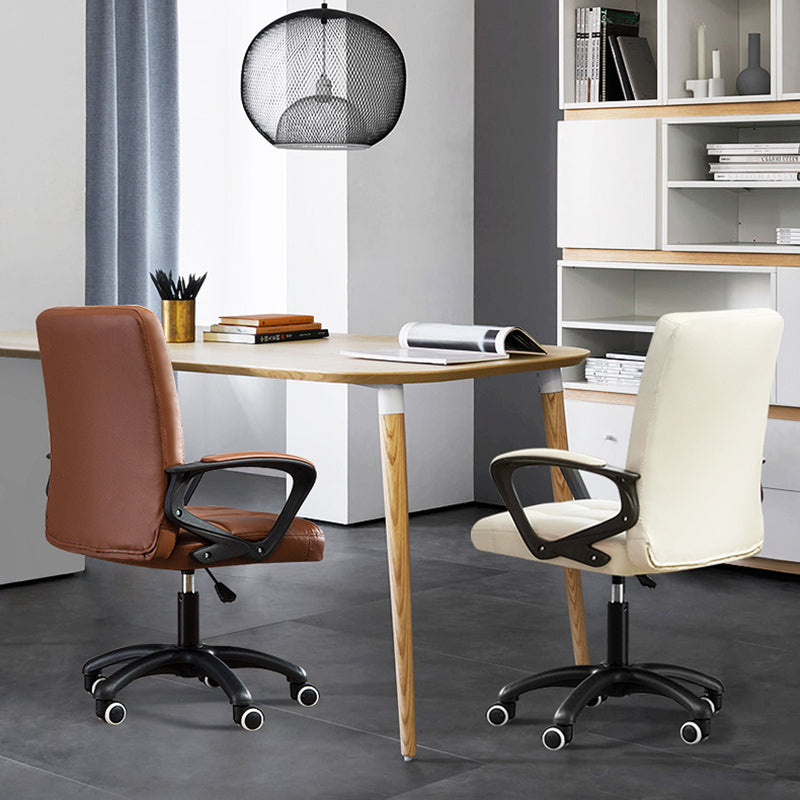 Modern Slide Office Chair Adjustable Seat Height with Wheels Clearhalo 'furn' 'furn_office_chair' 'Furniture' 'Office Chairs' 'Office Furniture' 'office_chair' 7809043