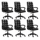 Modern Slide Office Chair Adjustable Seat Height with Wheels Black 6 Piece Set Clearhalo 'furn' 'furn_office_chair' 'Furniture' 'Office Chairs' 'Office Furniture' 'office_chair' 7809046