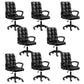 Modern Slide Office Chair Adjustable Seat Height with Wheels Black 8 Piece Set Clearhalo 'furn' 'furn_office_chair' 'Furniture' 'Office Chairs' 'Office Furniture' 'office_chair' 7809047