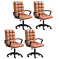 Modern Slide Office Chair Adjustable Seat Height with Wheels Brown 4 Piece Set Clearhalo 'furn' 'furn_office_chair' 'Furniture' 'Office Chairs' 'Office Furniture' 'office_chair' 7809056