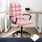 Modern Slide Office Chair Adjustable Seat Height with Wheels Pink 1 Piece Sponge Clearhalo 'furn' 'furn_office_chair' 'Furniture' 'Office Chairs' 'Office Furniture' 'office_chair' 7809059