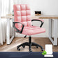 Modern Slide Office Chair Adjustable Seat Height with Wheels Pink 1 Piece Latex Clearhalo 'furn' 'furn_office_chair' 'Furniture' 'Office Chairs' 'Office Furniture' 'office_chair' 7809060