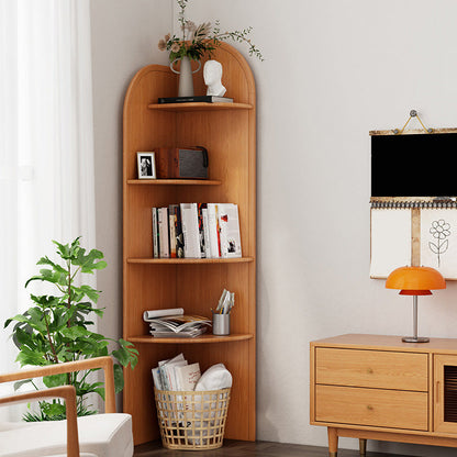 Skandinavischer Back -Regal -Bücherregal mit 4 Regalen für Home Office