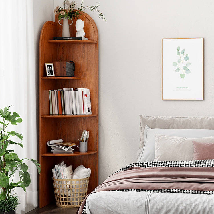 Skandinavischer Back -Regal -Bücherregal mit 4 Regalen für Home Office