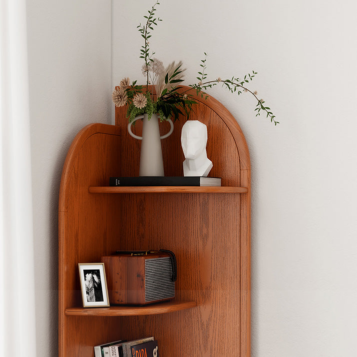 Skandinavischer Back -Regal -Bücherregal mit 4 Regalen für Home Office