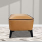 Mid Century Modern Pouf Ottoman Faux Leather Rectangle Ottoman with Chair Legs Clearhalo 'furn' 'furn_ottomans_poufs' 'Furniture' 'Living Room Furniture' 'Ottomans & Poufs' 'ottomans_poufs' 7809545